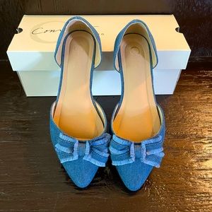 Cato Denim bow flats Size 7